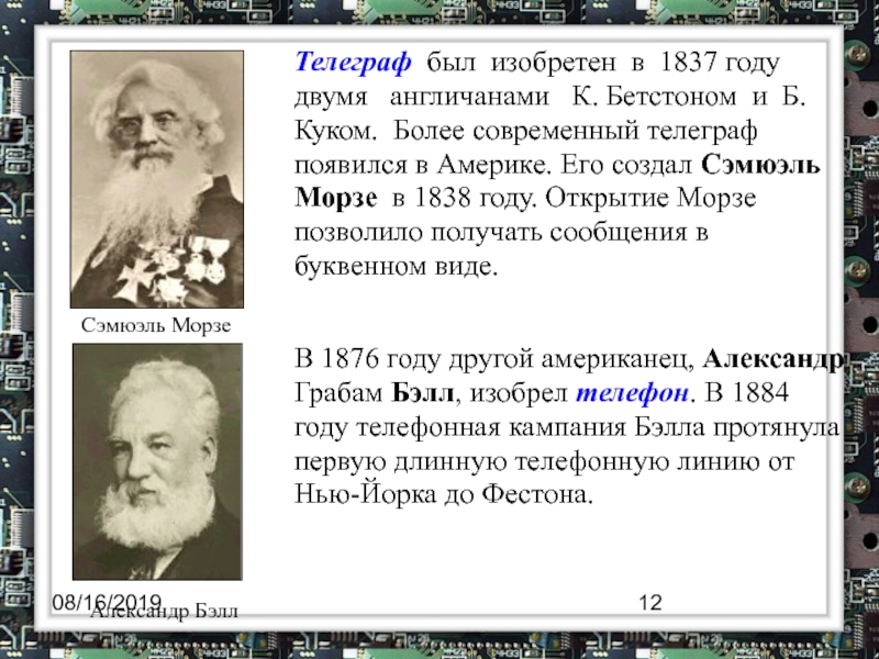 Телеграф появился в году. Кто изобрел Телеграф. Сообщение о телеграфе. Самуэль Морзе изобрел Телеграф.