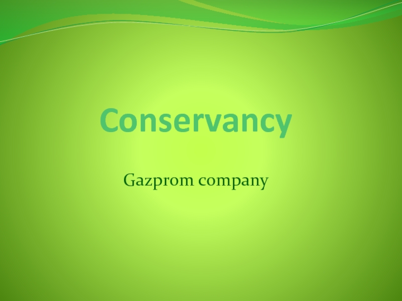 Conservancy   Gazprom company