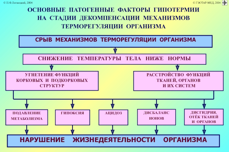 Схема нарушение теплового баланса