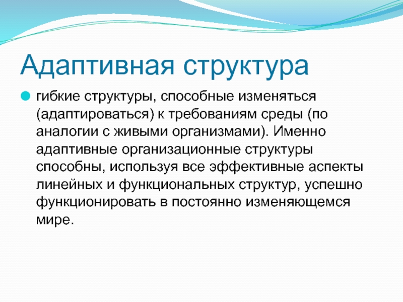 Адаптивная структура. Виды адаптивных структур. Структура адаптированная. Адаптивная структуризация.