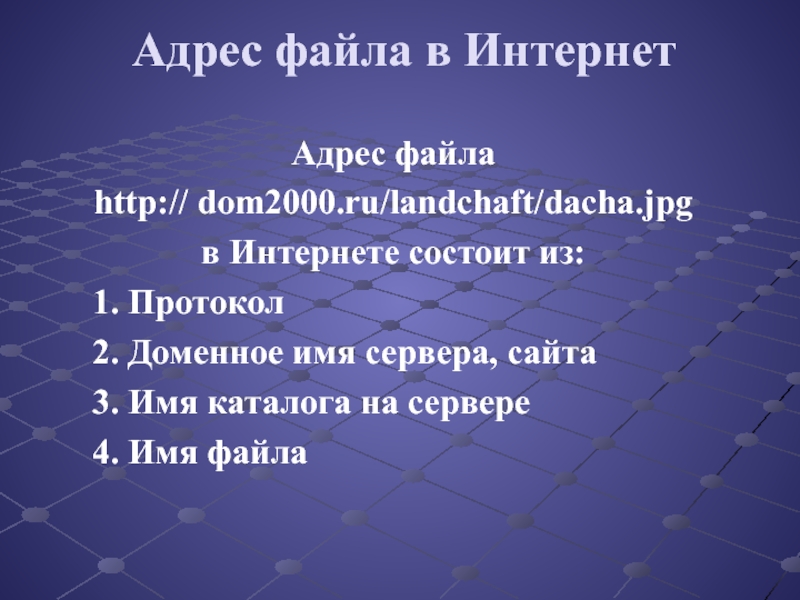 Адрес файла в интернете последовательность. Адрес файла в интернете. Адрес сайта в интернете. Адрес файла в сети интернет порядок. Сервер протокол адрес файла.