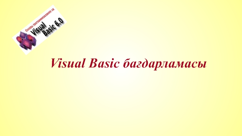 Visual Basic ба?дарламасы