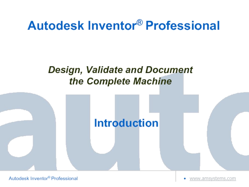 Autodesk Inventor® Professional