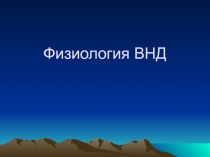 Физиология ВНД 