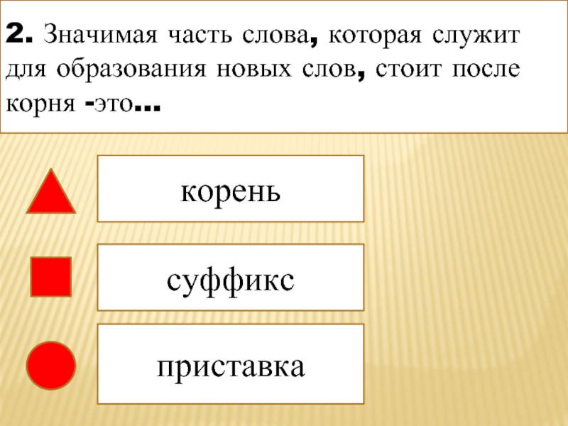 Какие части слова служат для образования