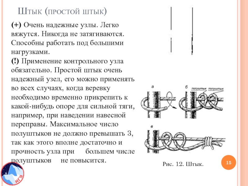 Штык узел как вязать схема