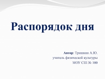 Распорядок дня