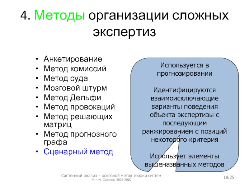 Метод теории систем