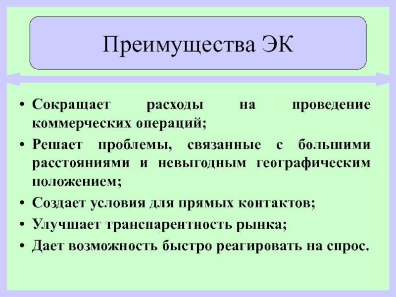 Создание положения. Урезать расходы. Транспарентность рынка.