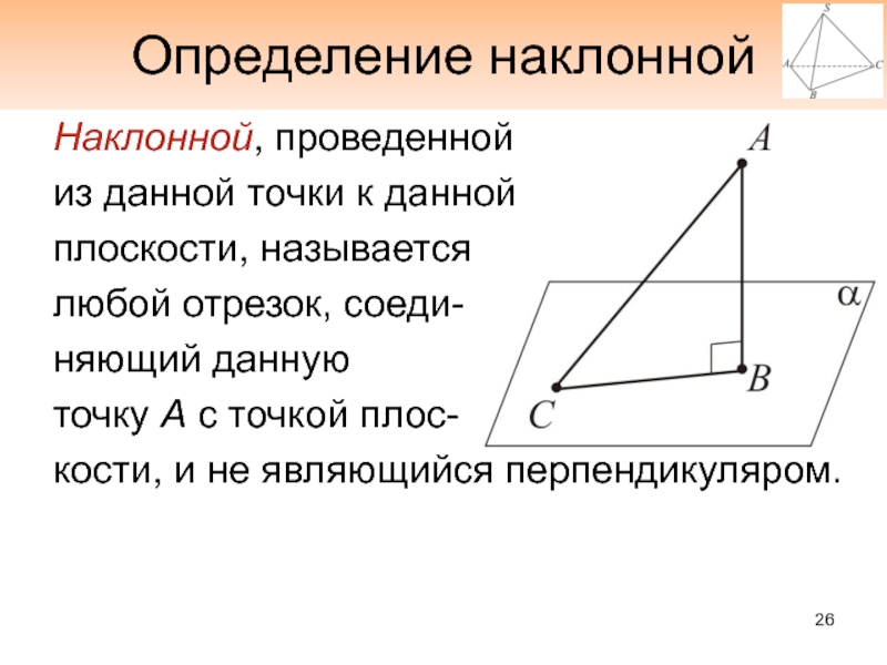 Перпендикуляр 10 класс. Определение наклонной. Проекция наклонной на плоскость. Наклонная плоскость. Что такое Наклонная проведенная из данной точки к плоскости.