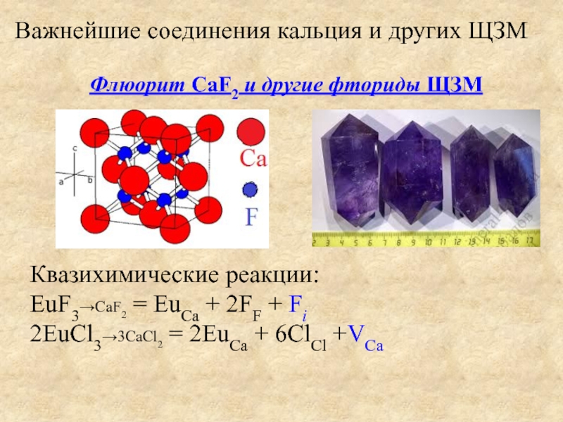 Схема образования фторида кальция