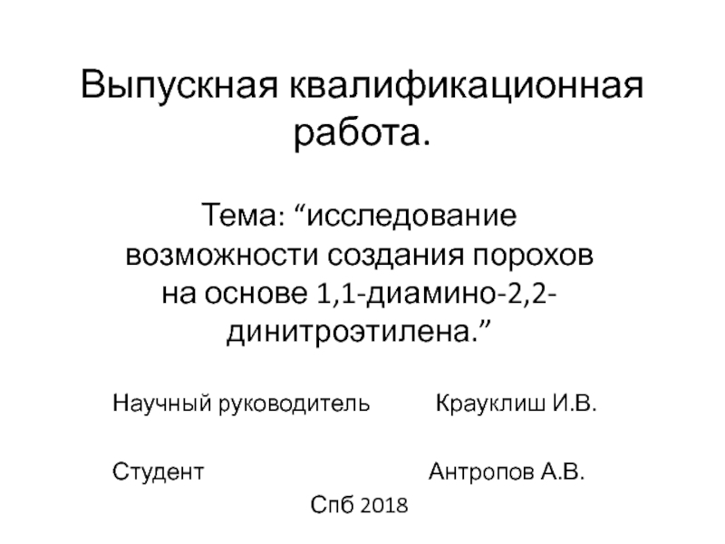 Выпускная квалификационная работа