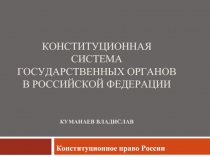 Конституционная система государственных органов в РФ