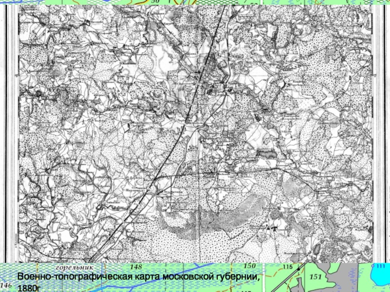 Военно топографическая карта казанской губернии 1880 года