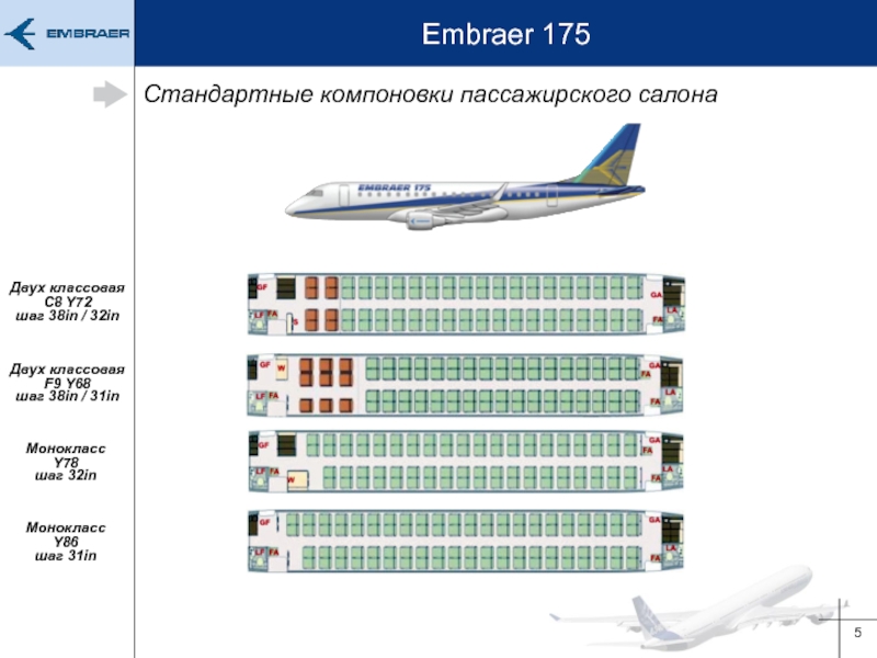 Embraer rj170 схема салона