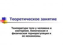 Теоретическое занятие