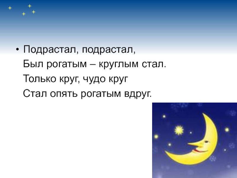 Урок окружающего мира 1 класс почему луна бывает разной презентация