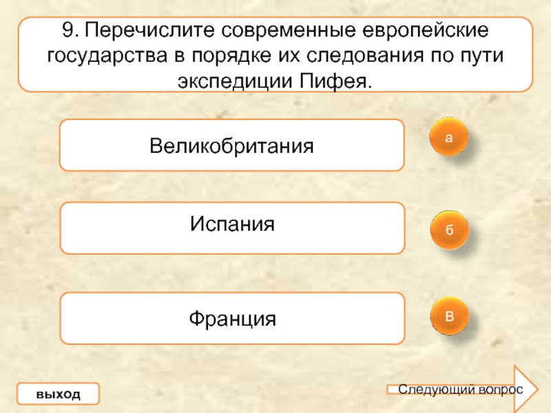 Перечисли современные. Экспедиция Пифея перечислить государства в порядке следования.