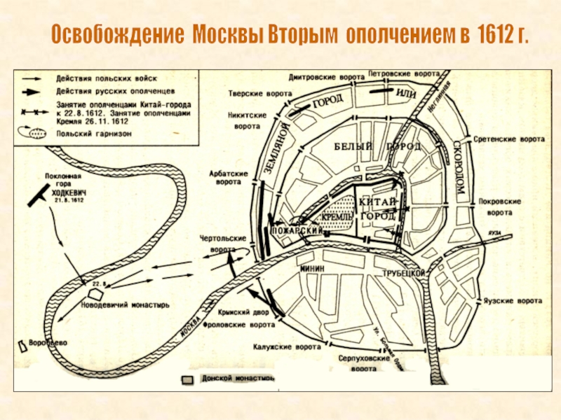 Карта второго ополчения 1612