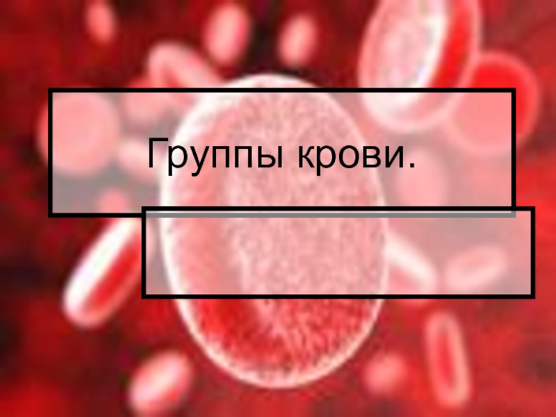 Группы крови
