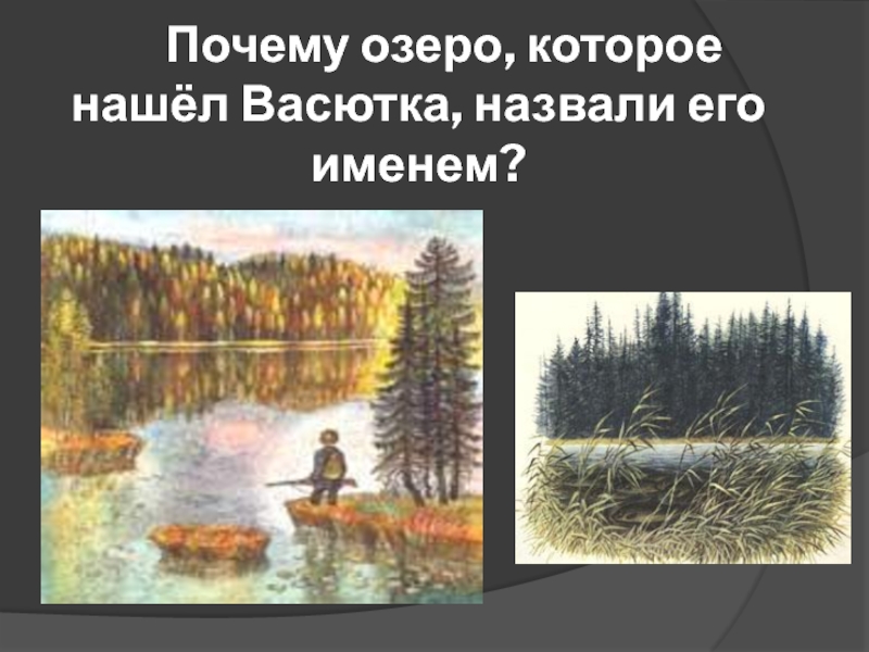 Васютка нашел озеро в лесу. Почему озеро назвали именем Васютки. Васютка и Глухарь рисунок. Портрет Васютки.