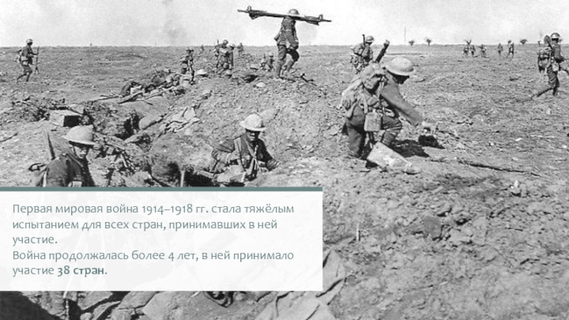 Первая мировая война 1914–1918 гг. стала тяжёлым испытанием для всех стран,