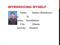 Introducing myself