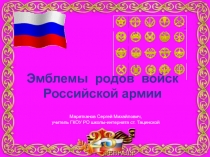 Эмблемы родов войск Российской армии