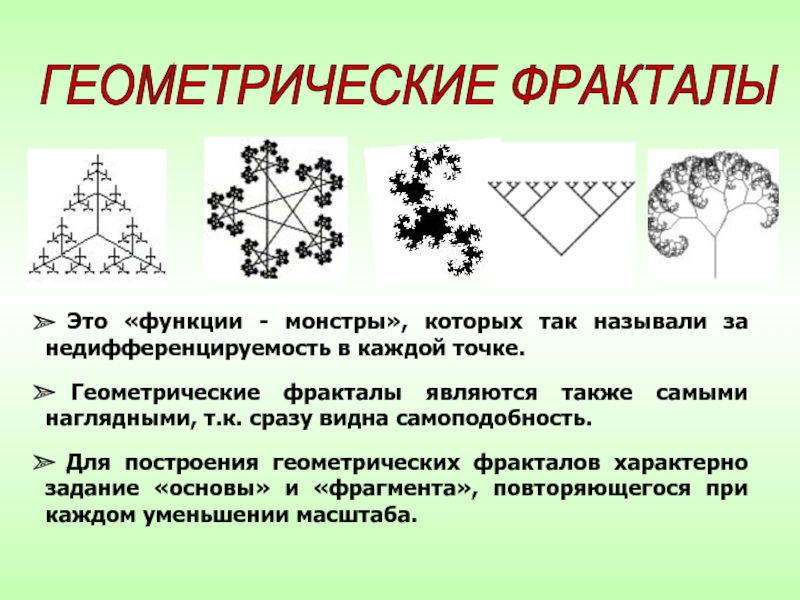 Геометрические фракталы применяются для получения изображений береговых линий