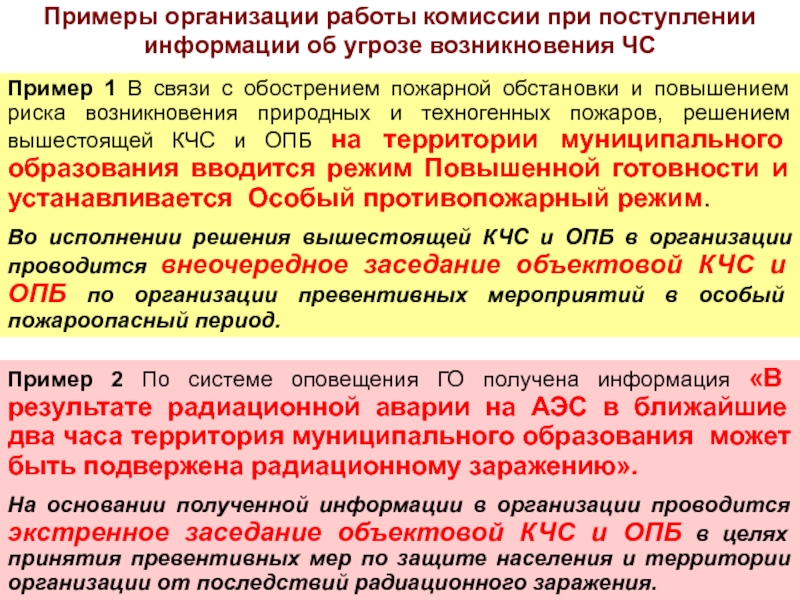 Обязанности кчс и пб организации образец