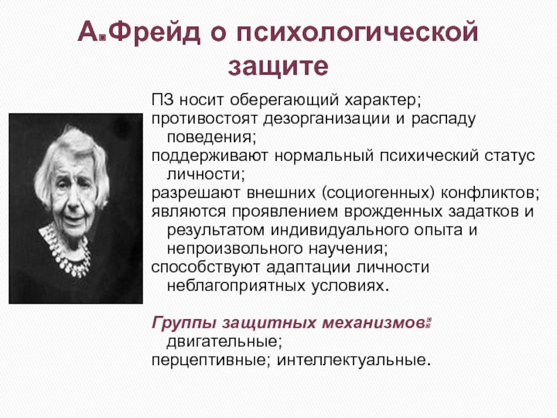 Виды психологической защиты презентация