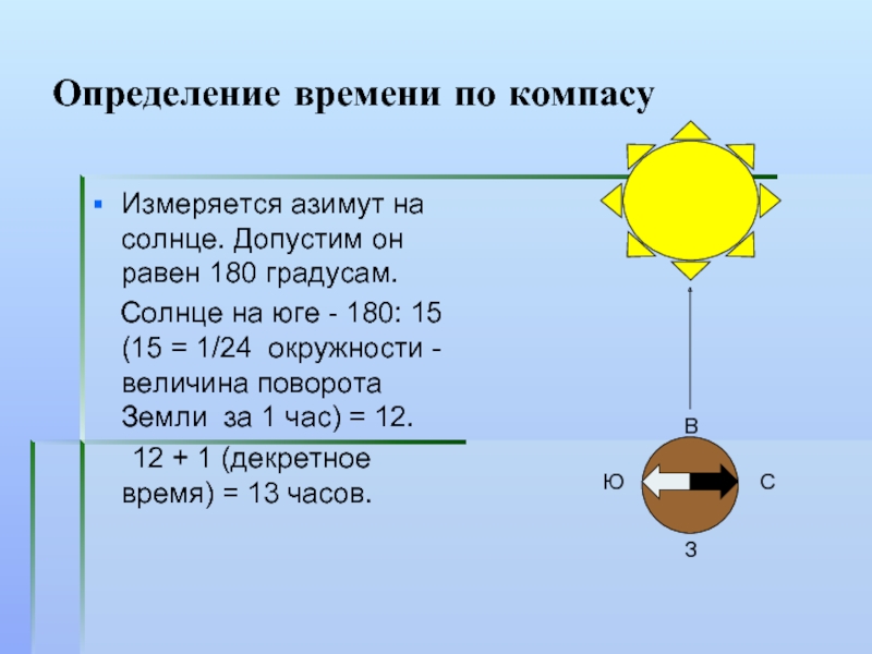 Солнце какое время. Определить время по компасу. Солнце на юге. Определение времени по солнцу и компасу. Как определить время по солнцу.