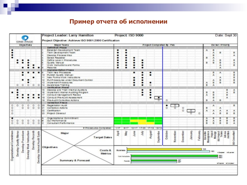 Статус отчет по проекту