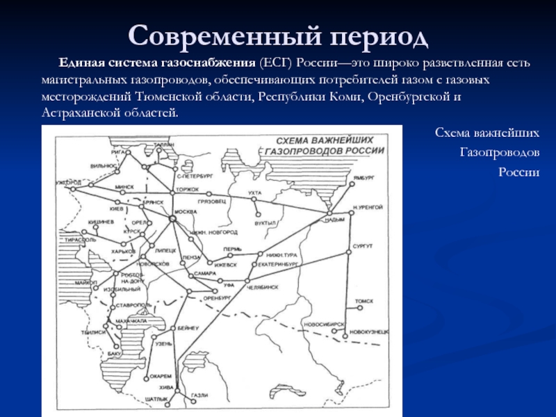 Единая система газоснабжения карта