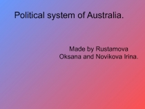 Political system of Australia