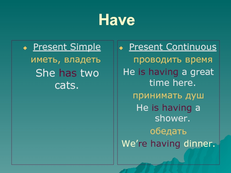 Present continuous правила написания. Презент континиус. Иметь владеть на английском. While he какое время.