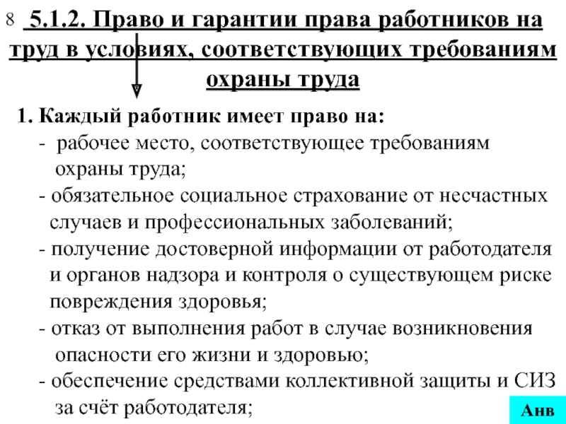 Какой документ гарантирует право на труд. Гарантии работников на охрану труда.