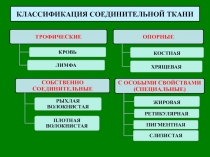 КЛАССИФИКАЦИЯ СОЕДИНИТЕЛЬНОЙ ТКАНИ
