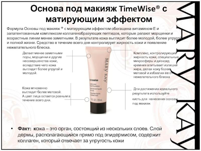 Презентация Основа под макияж TimeWise® с матирующим эффектом