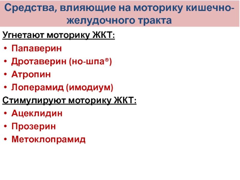 Средства влияющие на пищеварительную систему фармакология презентация