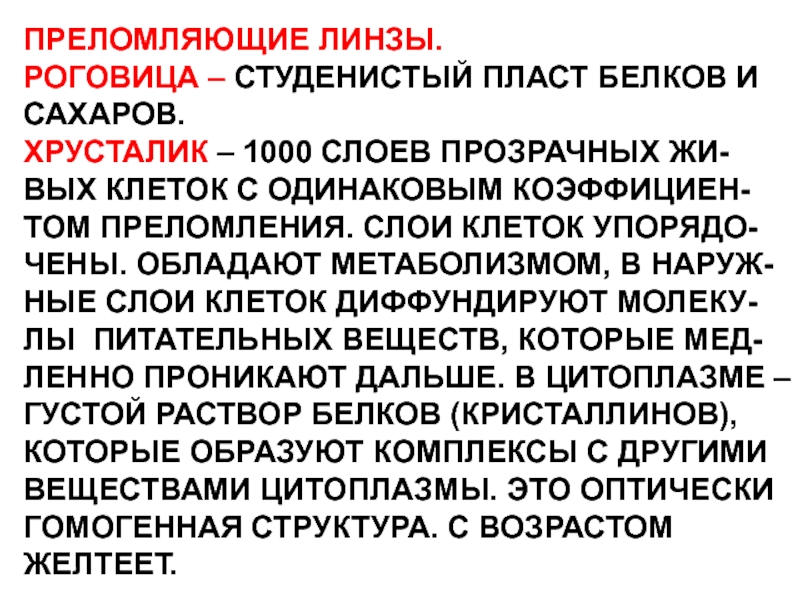 Преломляющие структуры. Органонезависимым метаболизмом обладают.