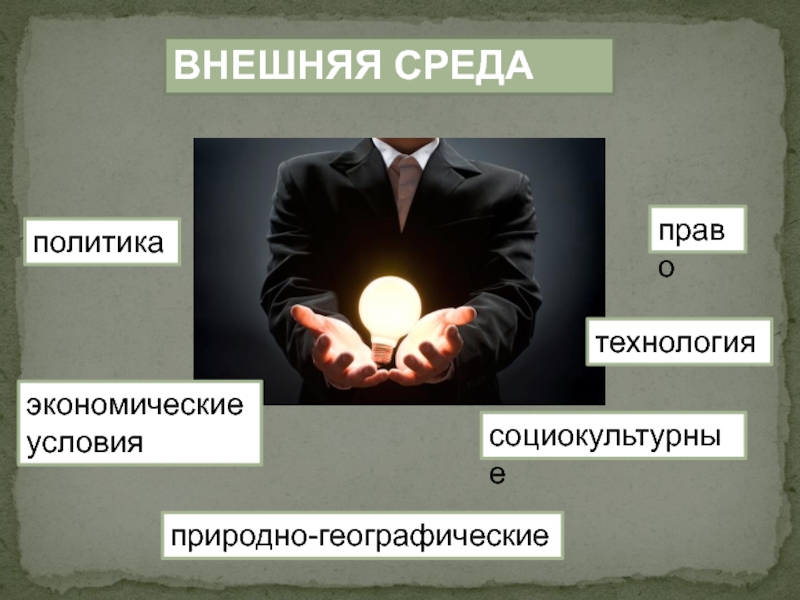 Правая среда. Экономические условия среды. Среда политики. Экономические и социокультурные права.