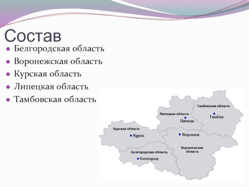 Область б 3. Центрально-Чернозёмный экономический район состав. Состав экономического района Центрально Черноземного района. Центральный Черноземный экономический район состав. Состав Центрально Черноземного эконом района.