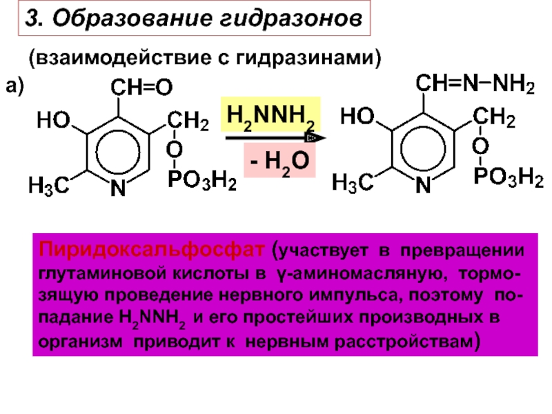 Аминомасляная кислота формула. Получение пиридоксальфосфата. Оксосоединения. Получение гидразонов.