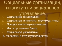 Социальные институты