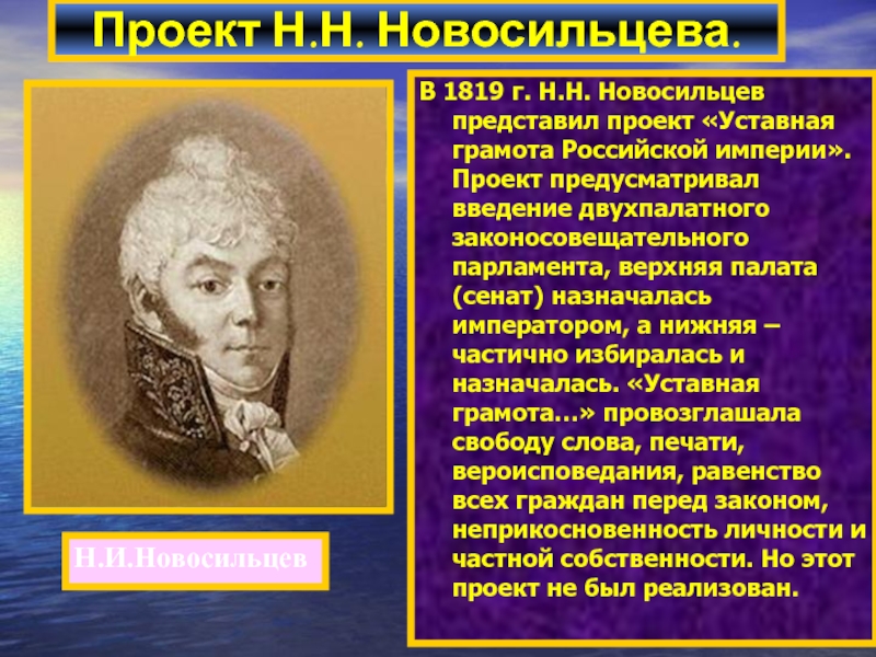 Проект русский конституции уставная грамота российской империи создан под руководством