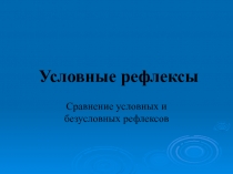 Условные рефлексы 