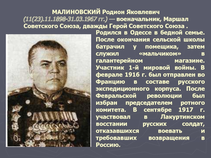 Великие полководцы великой отечественной войны 1941 1945 презентация