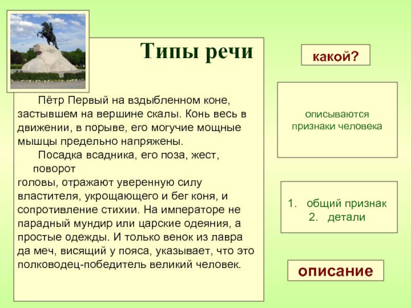 Описание перед. Стих про Петра 1 начало когда на вздыбленном коне.