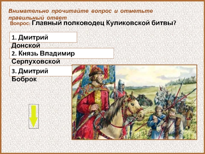 Битва вопросы. Боброк Волынский Куликовская битва. Куликовская битва военноначальники. Куликовская битва полководцы Руси. Имя военачальника в Куликовской битве.